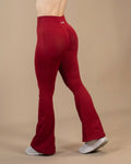 LEGGINGS FLARE PANTS - ROJO CRANBERRY