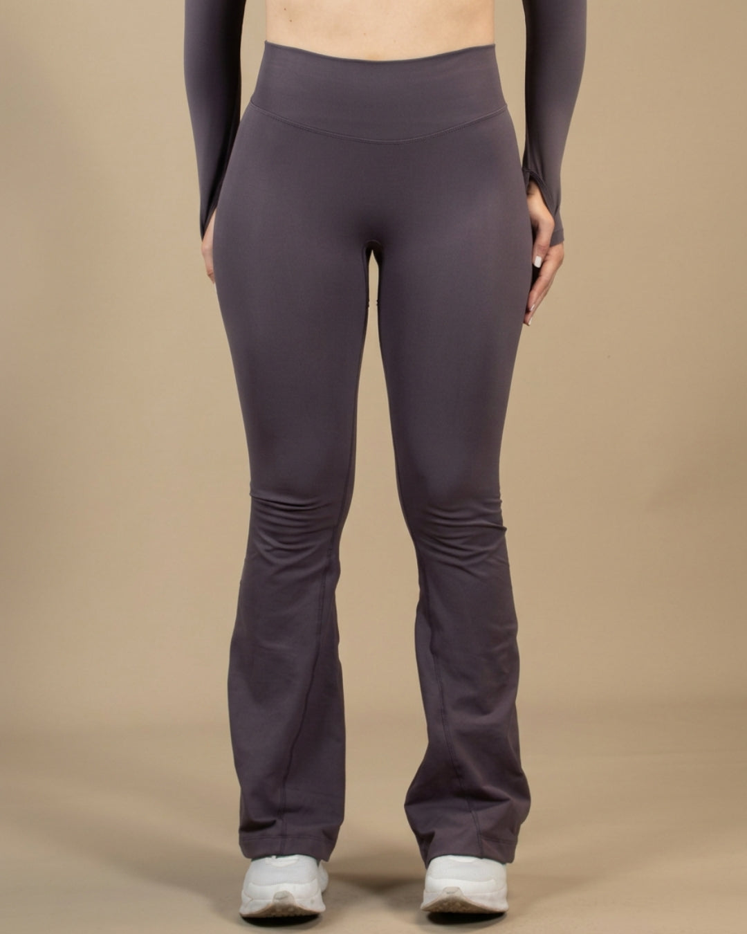 LEGGINGS FLARE PANTS - GRIS STORM