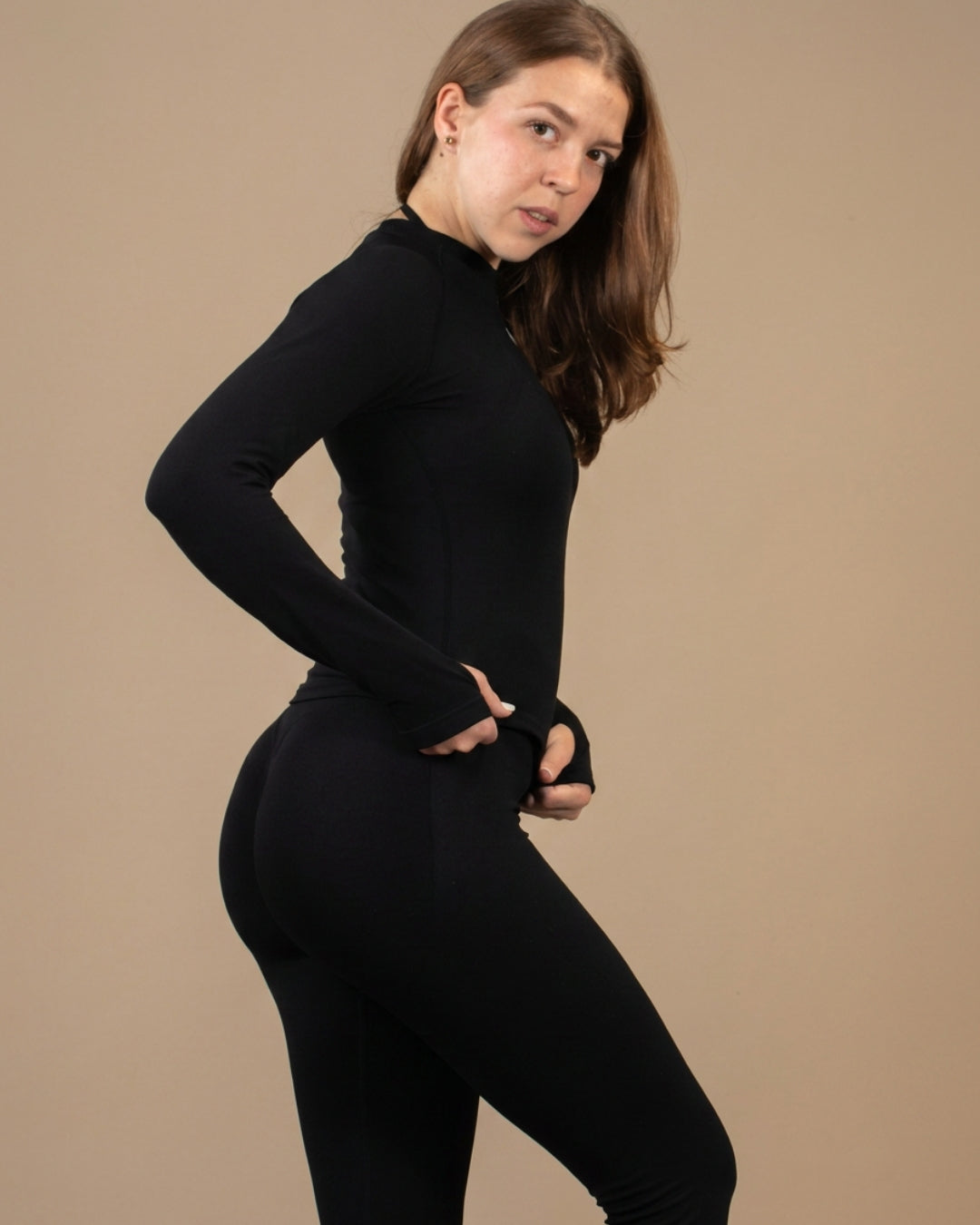 TOP COMPRESS DE MANGA LARGA - BLACK