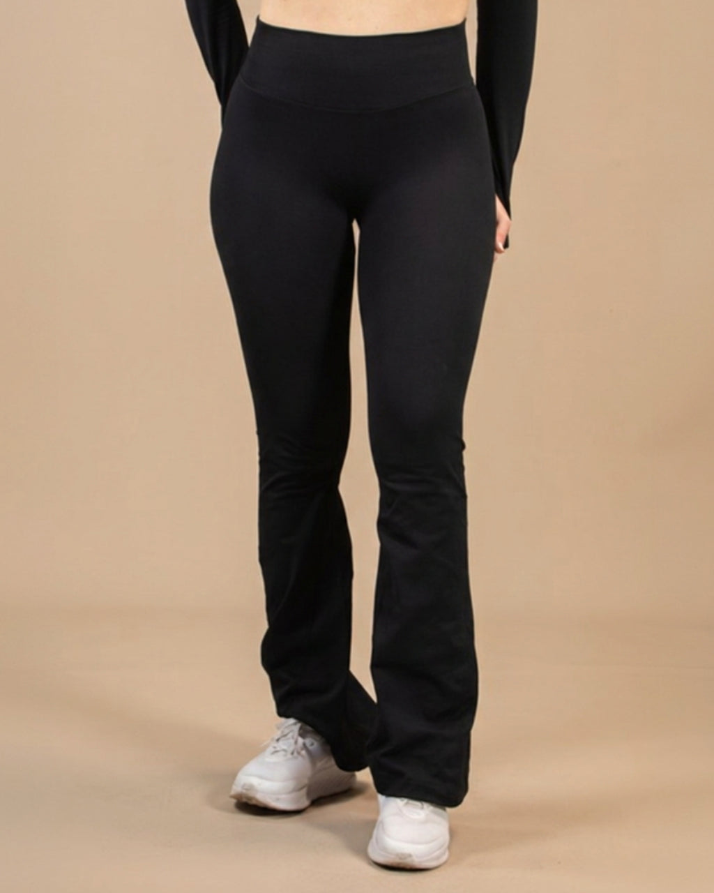 LEGGINGS FLARE PANTS - BLACK