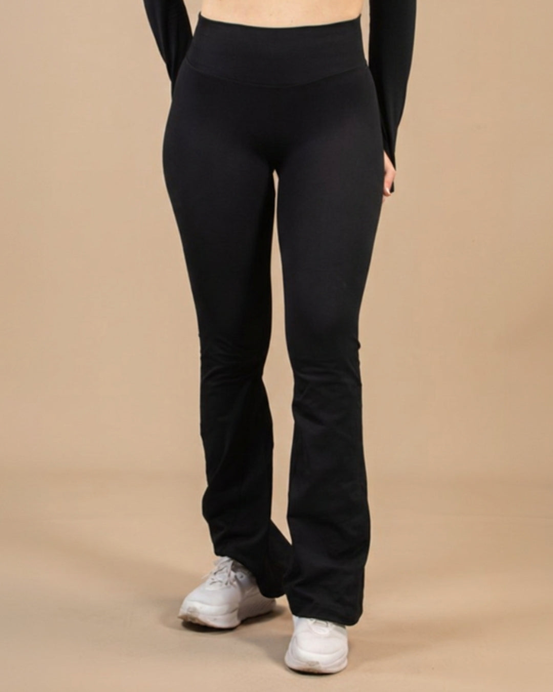 LEGGINGS FLARE PANTS - BLACK