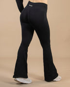 LEGGINGS FLARE PANTS - BLACK