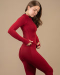 TOP COMPRESS DE MANGA LARGA - ROJO CRANBERRY