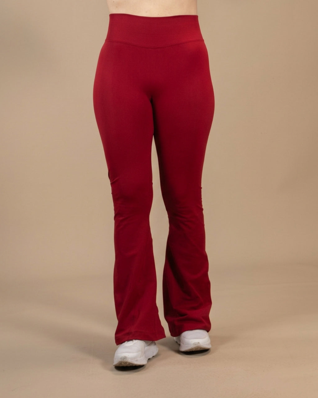 LEGGINGS FLARE PANTS - ROJO CRANBERRY