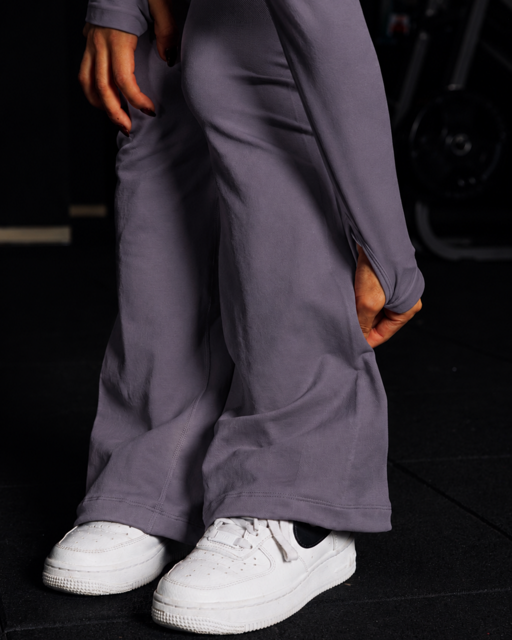 LEGGINGS FLARE PANTS - GRIS STORM