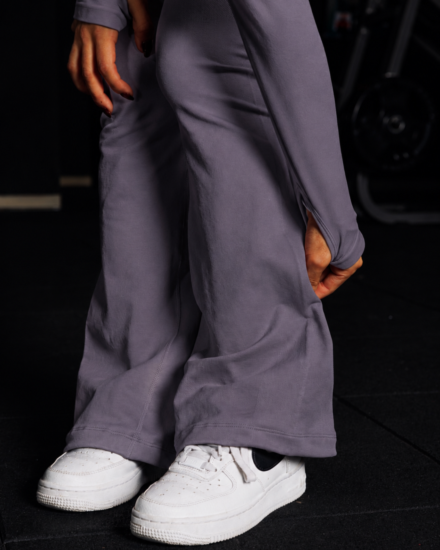 LEGGINGS FLARE PANTS - GRIS STORM