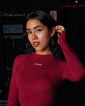 TOP COMPRESS DE MANGA LARGA - ROJO CRANBERRY