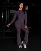 LEGGINGS FLARE PANTS - GRIS STORM