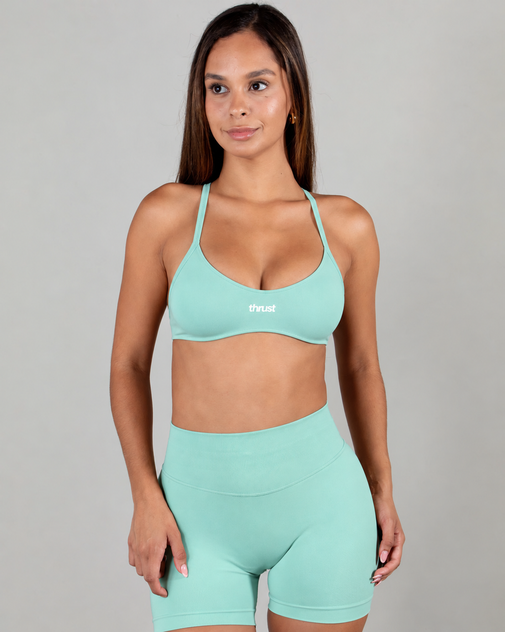 SCOOP BRA CON TIRAS - MENTA
