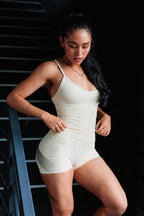 SCOOP TANK CON TIRAS - MANTEQUILLA