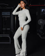 LEGGINGS FLARE PANTS - BLANCO IVORY