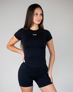 TOP COMPRESS DE MANGA CORTA - BLACK